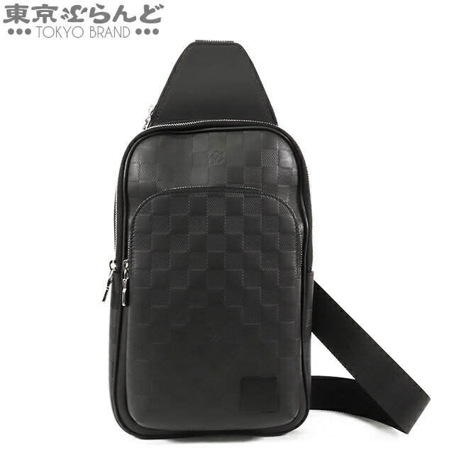 【5%クーポン♪5.10～5.15】【2024年4月度月間優良ショップ】【返品可】ルイヴィトン LOUIS VUITTON アヴェニュー・スリングバッグ N45303 オニキス ダミエアンフィニ ボディバッグ ショルダーバッグ メンズ 現行品 [送料無料] 【中古】 101723179