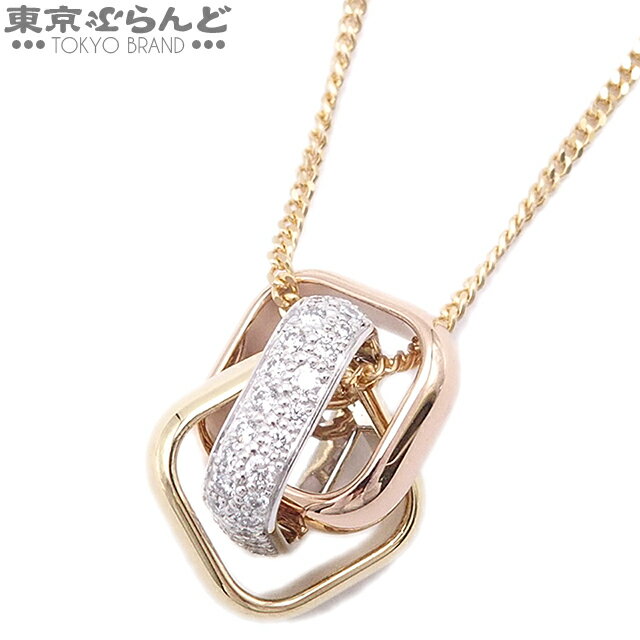 【返品可】カルティエ CARTIER トリニティ クッション ネックレス セミパヴェ ダイヤモンド N7424482 スリーカラーゴールド K18YG K18WG K18PG 0.39ct レディース メーカー仕上済 [送料無料]【中古】101779380のサムネイル