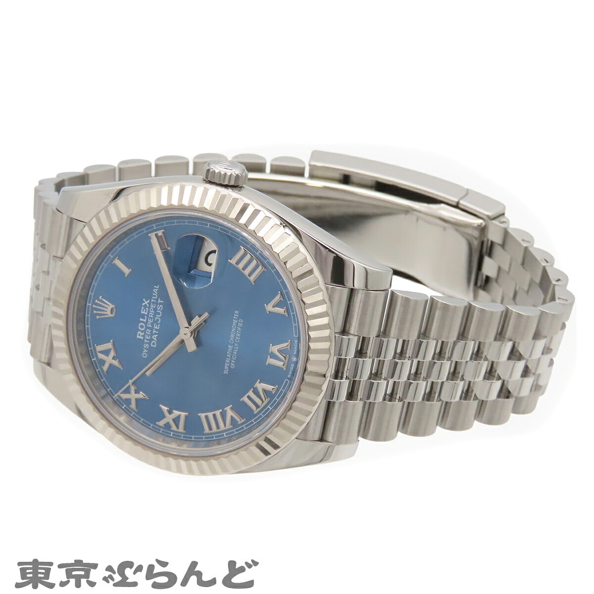 【中古】【返品可】ロレックス ROLEX デイトジャスト メンズ 腕時計 自動巻 SS K18WG アズーロ ローマン文字盤 保証書付き シルバーxブルー 126334 ランダム番 ジュビリーブレス OH 仕上済 [送料無料] 101865980 tokyo-brand-10298740 東京ぶらんど サンプル画像2