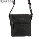 【2024年4月度月間優良ショップ】【返品可】グッチ GUCCI GGロゴ ミニショルダーバッグ 449183 ブラック GGナイロン メッセンジャーバッグ ショルダーバッグ メンズ[送料無料] 【中古】 101715786