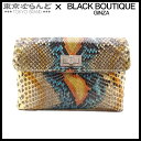 【5%クーポン♪5.2〜5.11】【返品可】シャネル CHANEL パイソン フラップ クラッチバッグ 6番台 マルチカラー シルバー金具 レディース[送料無料...