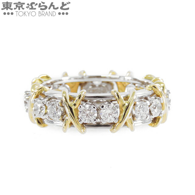 【5%クーポン♪6.17〜6.26】【夏のボーナスで買う！】【返品可】ティファニー シュランバージェ sixteen stone by Tiffany プラチナxPt950 K18YG ダイヤモンド 12.5号相当 リング・指輪 レディース 仕上済 【中古】【ポイント3倍●6.17〜6.26】 25BNS 101799189のサムネイル