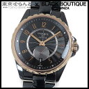 【5%クーポン♪5.2〜5.11】【返品可】シャネル CHANEL J12-365 H3838 ブラック セラミック PG スモールセコンド 黒 腕時計 ユニセ...