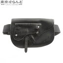 【5%クーポン♪5.2〜5.11】【返品可】ディオール・オム DIOR HOMME サドルバッグ ベルトバッグ ブラック 黒 レザー ボディバッグ メンズ A ...