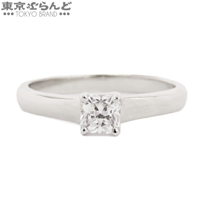 ティファニー TIFFANY&Co. ルシダ スクエア ダイヤモンド リング Pt950 ダイヤモンド 0.38ct 9号相当 リング・指輪 レディース 仕上済   101704893