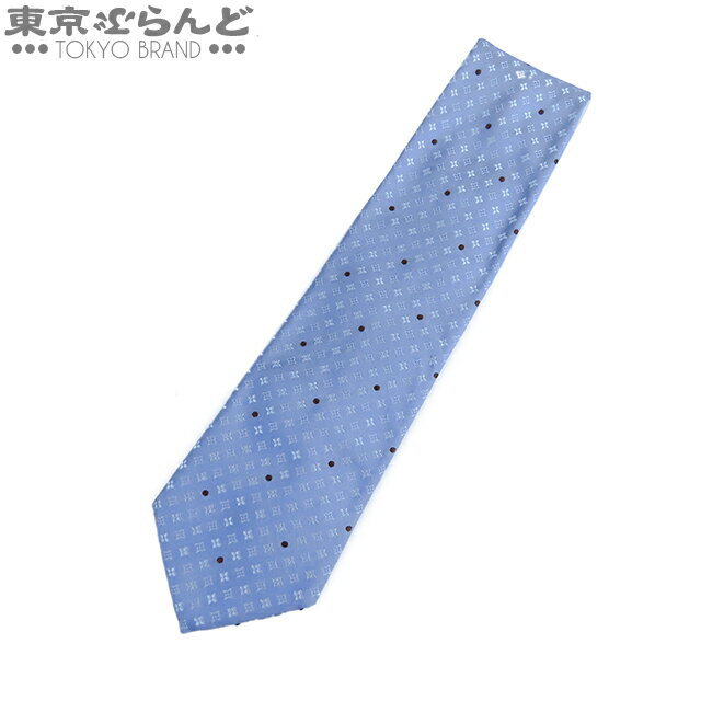 【中古】【5%クーポン♪7.31〜8.10】【返品可】ルイヴィトン LOUIS VUITTON モノグラム ドット ネクタイ ブルー シルク メンズ[送料無料]【ポイント7倍●7.31〜8.10】 101803695