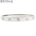 【5%クーポン♪5.15〜5.27】【返品可】カルティエ CARTIER ラブ ブレスレット B6005700 ホワイトゴールド K18WG ラブブレス 17 ...
