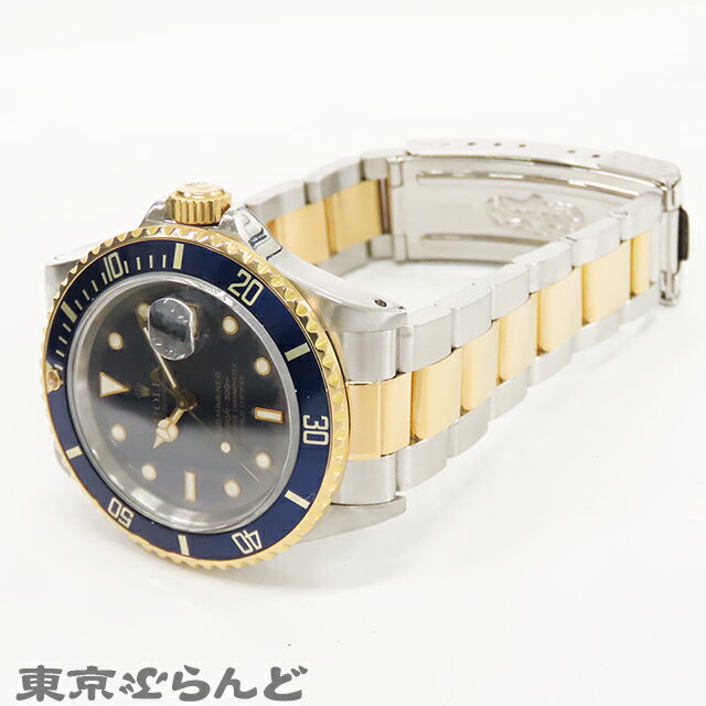 【中古】【返品可】ロレックス ROLEX サブマリーナー デイト 16803 95番台 ブルー SS YG トロピカル オイスターブレス コンビ 腕時計 メンズ 自動巻 仕上済 箱付 [送料無料]【ポイント2倍●11.14〜11.26】 101806498