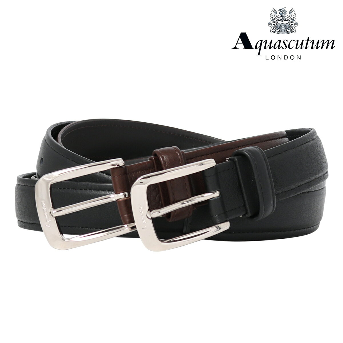 【SALE】アクアスキュータム ベルト メンズ 415011 Aquascutum｜本革 レザー ブランド ギフト プレゼント 紳士 男性用 日本製[即日発送] 1