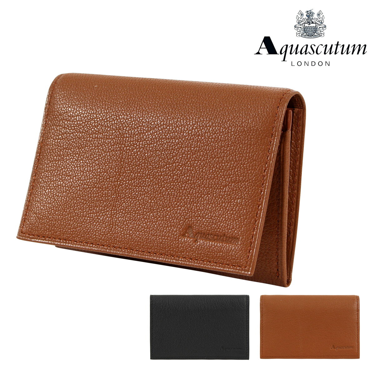 アクアスキュータム 名刺入れ メンズ バーネット 2120123 Aquascutum｜カードケース 本革 レザー 山羊革 ゴートレザー ブランド ギフト プレゼント ビジネス 就職祝い[即日発送]