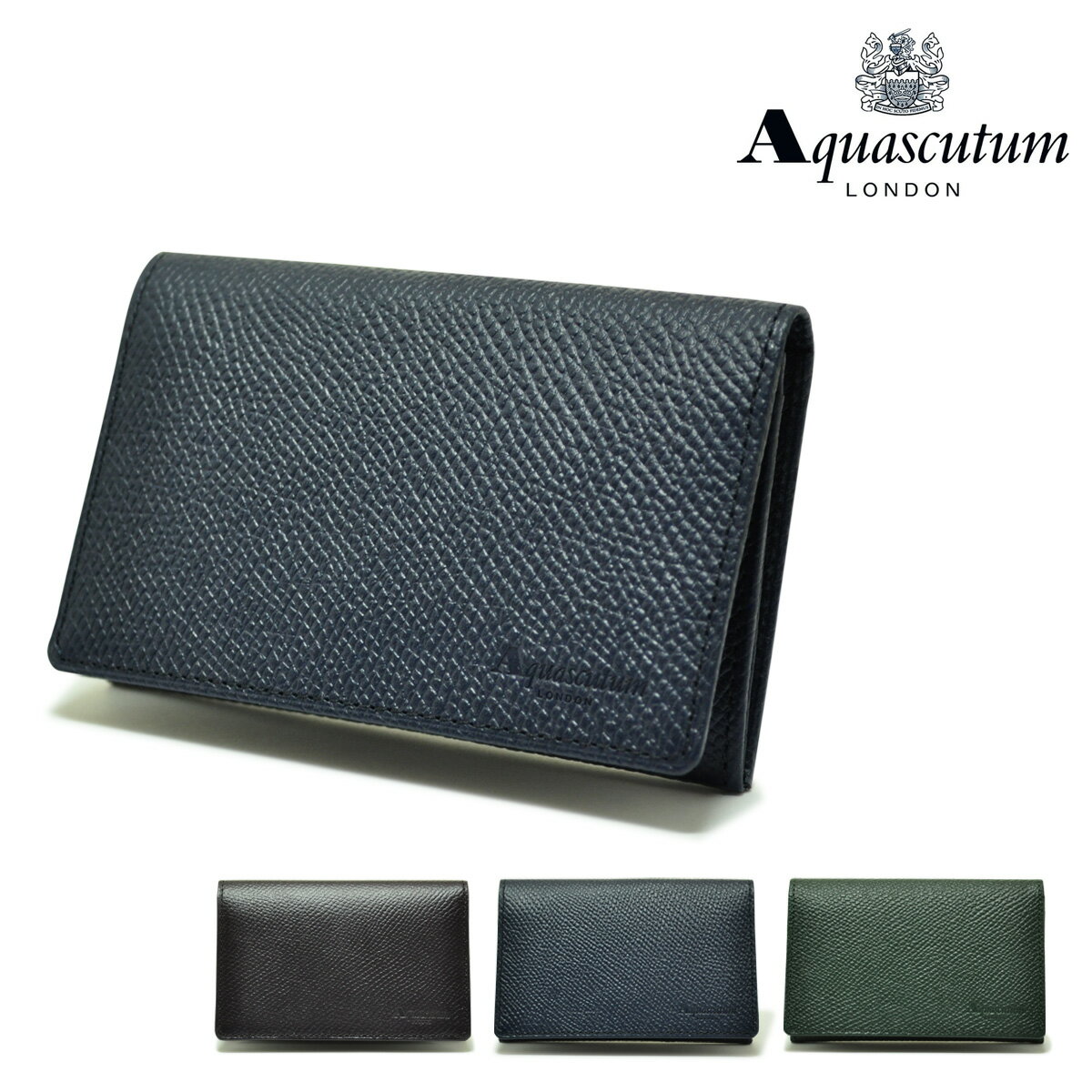 楽天MAISONdeSAC’SBAR 財布バッグ専門アクアスキュータム 名刺入れ メンズ リバプール 9120121 Aquascutum｜撥水 カードケース 本革 レザー 日本製[即日発送]