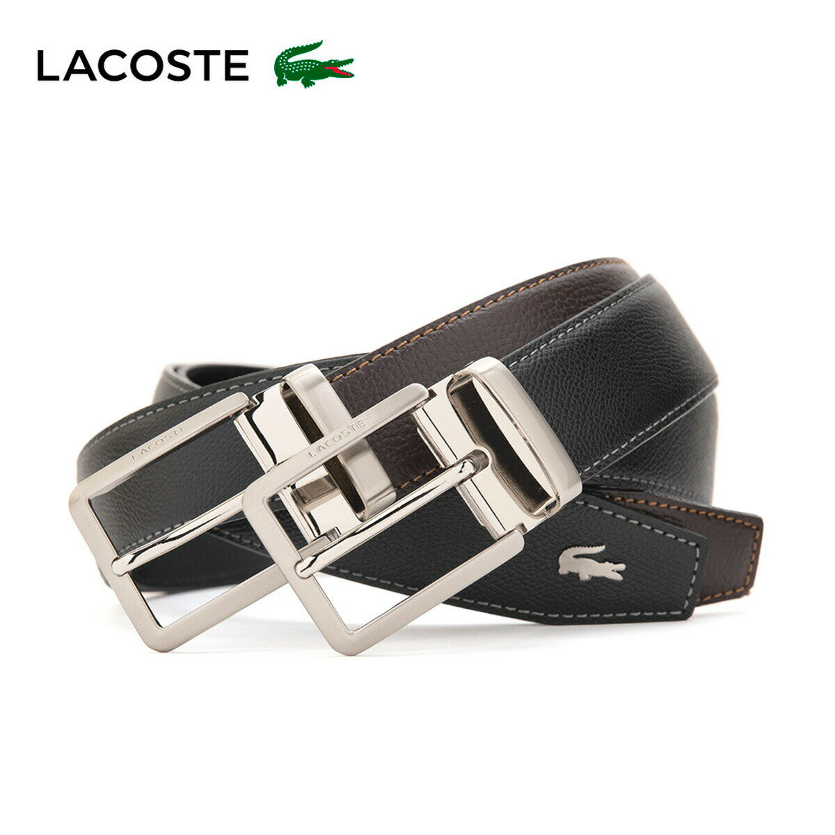 ラコステ ベルト メンズ LB84660 LACOSTE 本革 レザー ビジネス [bef][即日発送]