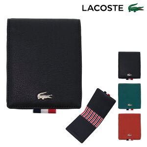 ラコステ パスケース DOUX メンズ NH7300K LACOSTE | カードケース ICカード 本革 牛革 レザー[bef][即日発送]