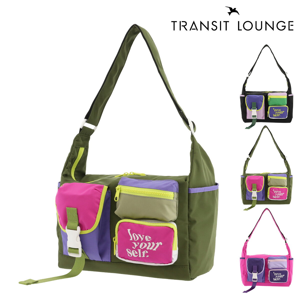 ぱくちーひとみ ショルダーバッグ レディースTLPY-002 232002 トランジットラウンジ TRANSIT LOUNGE love your self | ユニセックス