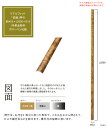 【人工竹素材】リアルフィット「図面」(押竹)サイズ:約W53×L2000×D16mm、入り数:1本単品部材、品番:A40ERM263H、材質:ASA屋外用樹脂【...