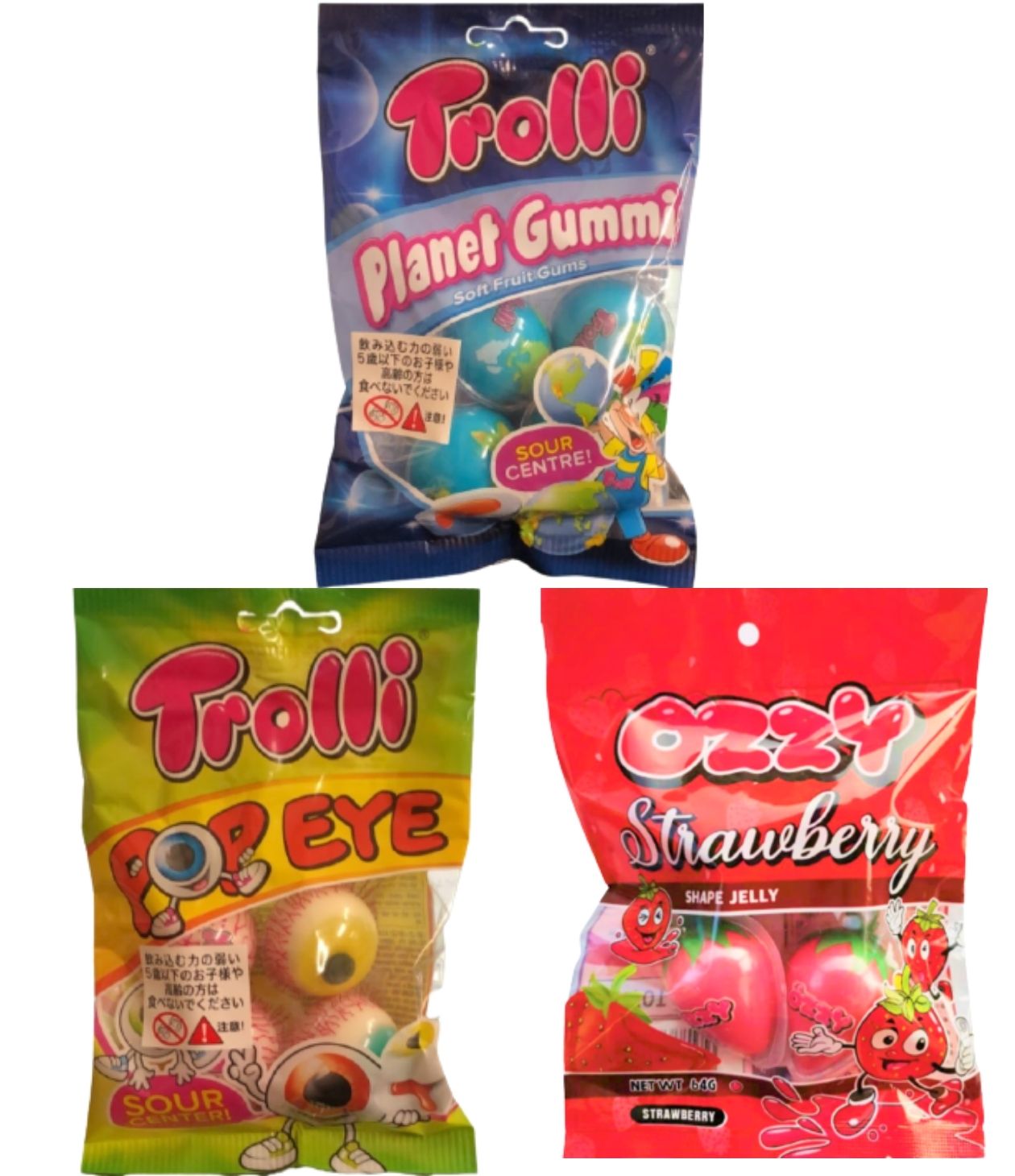 選択【単品・人気商品】Trolli 地球グミ / 目玉グミ / OZZY イチゴグミ トローリ ポップアイ プラネットグミ 地球グミ OZZY オージー イチゴグミ 韓国モッパン ASMR YouTube　お菓子 プレゼント　ハロウィン クリスマス