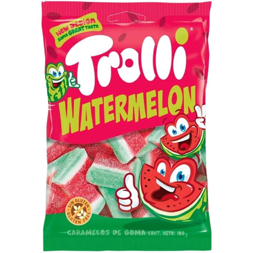 送料無料【Trolli・スイカ】トローリ バナナグミ キャンディバナナ 　お菓子 プレゼント　ハロウィン ストロベリー キス グミ