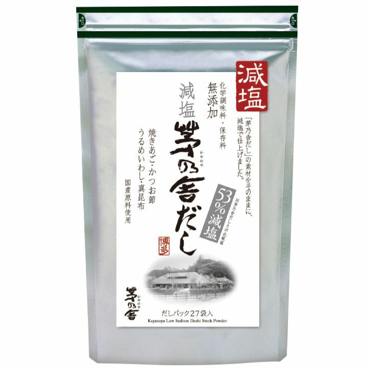 即納かやのだし　久原本家 茅乃舎だし 8g×27袋　手土産 お供え物　スポンサー　食品・飲料・お酒?調味料・食用油・ドレッシング　和風だし　だしパック 焼あご うるめいわし かつお節 真昆布 国産原料 無添加