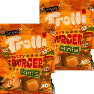 袋タイプ【2個セット】Trolli トローリ ハンバーガーグミ　お菓子 プレゼント　ハロウィン バーガーグミ グミバーガー ミニバーガーグミ