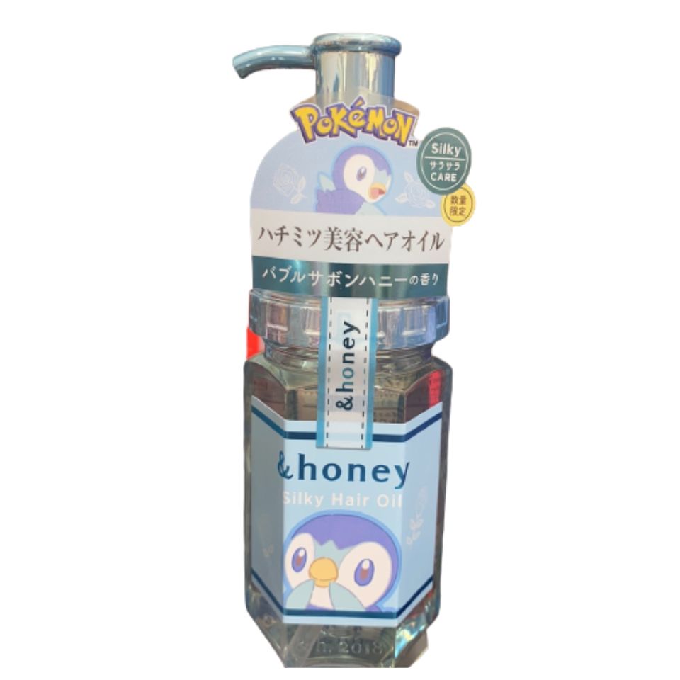 ブルー【ポッチャマ】 honey (アンドハニー) ヘアオイル 3.0 ポケモンデザイン 『ポッチャマ(シルキースムースモイスチャー)』 ヘアケア