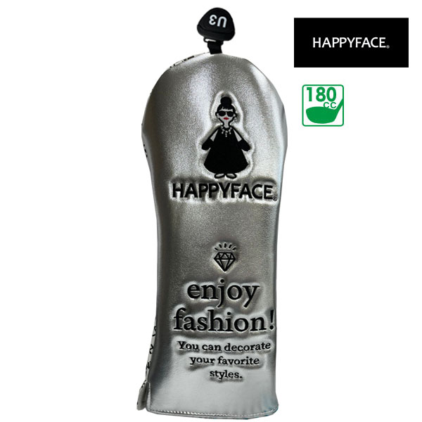 ハッピーフェイス UT ユーティリティ用ヘッドカバー シルバー HAPPYFACE (372066) H-468