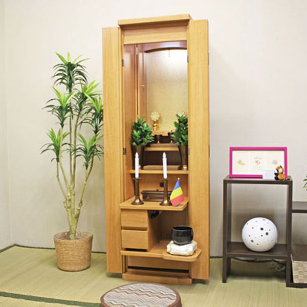 【ポイント5倍】イクシア・ライトオーク調 家具調仏壇 創価学会 特装御本尊様対応【送料＆設置無料】モ..