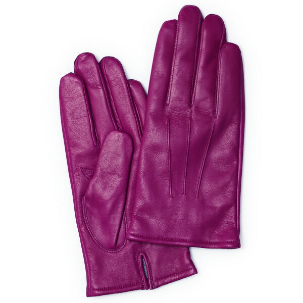 手袋 メンズ カシミヤ裏地 イタリア製仔羊革 国産 レッド ワイン 赤色 本革 レザー グローブ 防寒 KURO..