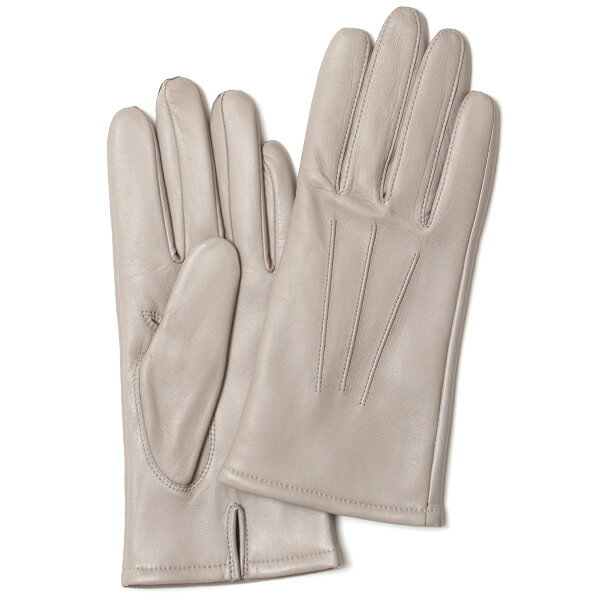 KURODA(クロダ) 革手袋 レディース カシミヤ裏地 グレー グレイ 灰色 防寒 グローブ 本革 レザー ウィメンズ 女性 通勤 スーツ ビジネス キレイめ 高級
