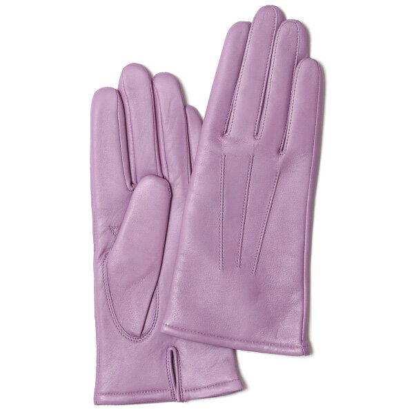 KURODA(クロダ) 革手袋 レディース カシミヤ裏地 パープル 紫色 防寒 グローブ 本革 レザー ウィメンズ 女性 通勤 スーツ ビジネス キレイめ 高級