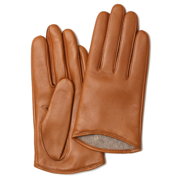 手袋 レディース 本革 カシミヤ裏地 ショート丈 防寒 革手袋 日本製 ブランド キャメル ブラウン 茶 茶色 30代 40代 50代 女性 通勤 ビジネス プレゼント 化粧箱付き おしゃれ 高級 KURODA(クロダ)