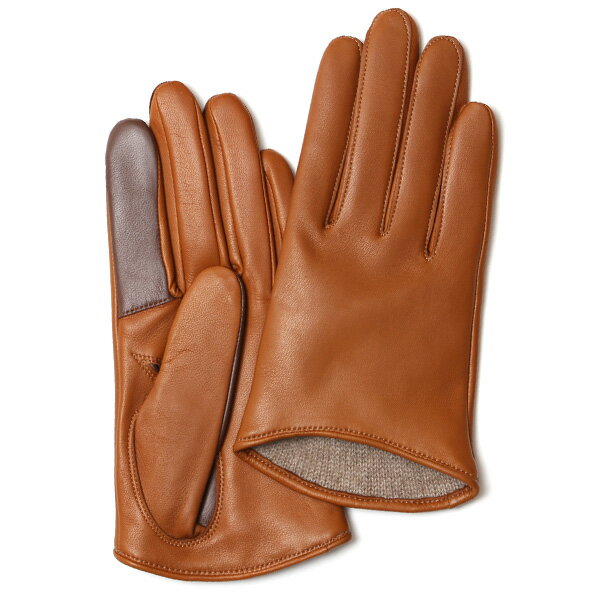 手袋 レディース 本革 カシミヤ裏地 スマホ対応 ショート丈 防寒 革手袋 日本製 ブランド キャメル ブラウン 茶 茶色 30代 40代 50代 女性 タッチパネル 操作可能 通勤 ビジネス プレゼント 化粧箱付き おしゃれ 高級 KURODA(クロダ)