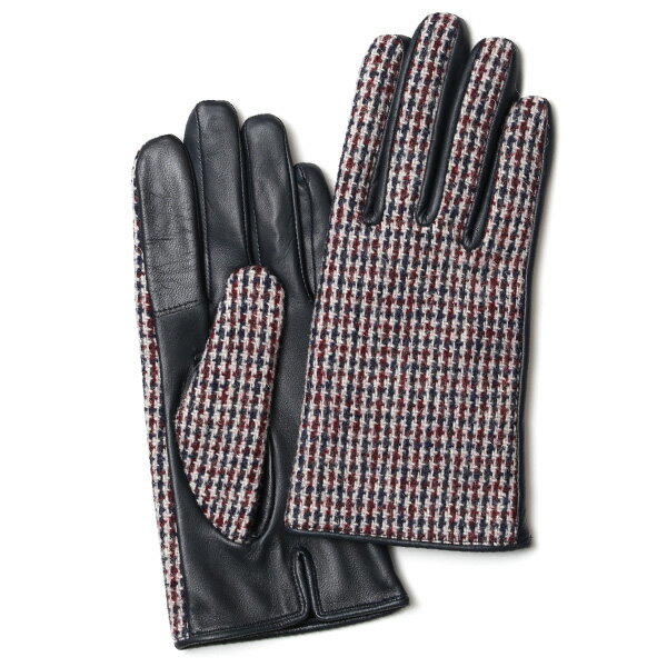 ハリスツイード 日本製 革手袋 レディース スマホ対応 化粧箱付き ブランド 防寒 本革 手袋 ホワイト 白色 チクチクしない 暖かい タッチパネル 操作可能 プレゼント ギフト かわいい 女性 ビジネス 仕事 クリスマス KURODA(クロダ)