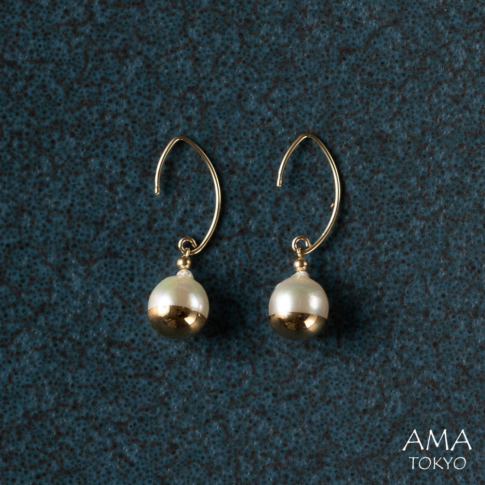 RAET【Trunk スイングパール フックピアス】あこや真珠 バロックパール 10K 10金 YG イエローゴールドピアス ジュエリー アクセサリー フォーマル カジュアル プレゼント 6月 誕生石 ラッピング 日本製のサムネイル