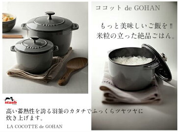 【生涯保証】Staub ラ ココット デ ゴハン Mサイズ 16cm グレー　40509-703