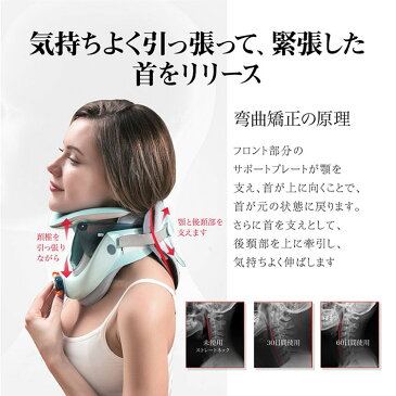 Tech Love 首ストレッチャープロ 頸部牽引装置 首 牽引 ネック ストレッチャー 首サポーター コルセット ネックブレース 首矯正グッズ 首牽引器 ギフト 肩こり 首こり 解消 緩和 軽量 送料無料
