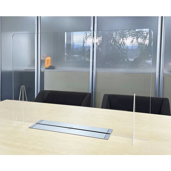 飛沫防止パーテーション90×60センチ高透明度アクリル板 パーテーション　 窓無し アクリル板 仕切り版 間仕切り 衝立 特大足付き ウイルス対策 飛沫感染対策 居酒屋 中華料理 宴会用 飲食店 飲み会