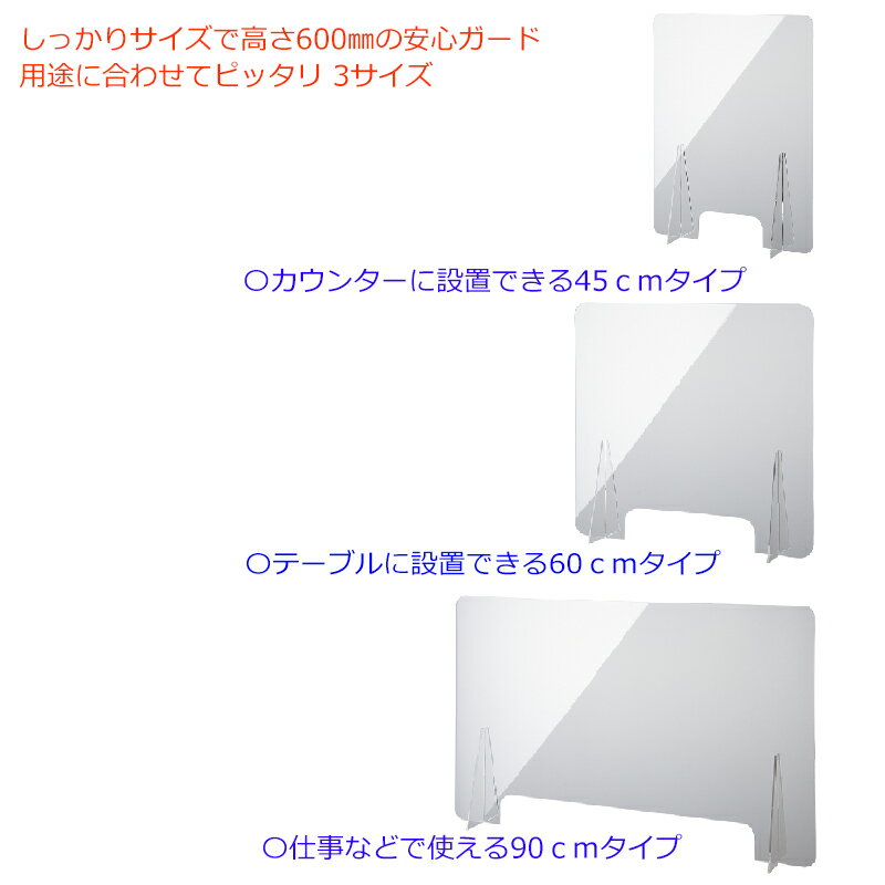 飛沫防止パーテーション60×60センチ高透明度アクリル板 衝立 間仕切り 居酒屋 中華料理 宴会用 飲食店 飲み会 レストラン 食事