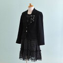 【レンタル】子供服 フォーマル レンタル 女の子【FG0075】【150】【黒/黒水玉】女の子 子供 スーツ レンタル/入学式/卒業式/卒園式/七五三/お呼ばれ/結婚式/冠婚葬祭/お受験服