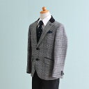 【レンタル】子供服 フォーマル レンタル 男の子【FB0108】【120/半ズボン】【グレー/チェック】【WANDER FACTORY】男の子 子供 スーツ レンタル/入学式/卒業式/卒園式/七五三/お呼ばれ/結婚式/冠婚葬祭/お受験服