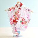 【レンタル】七五三 着物 3歳 女の子 フルセット レンタル【030108】【白/花】【花うさぎ】七五三 レンタル 3歳/三歳/3才/女児/753/激安/格安