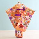 【レンタル】七五三 着物 7歳 女の子 フルセット レンタル【070111】【オレンジ/梅・花】七五三 レンタル 7歳/七歳/7才/女児/753