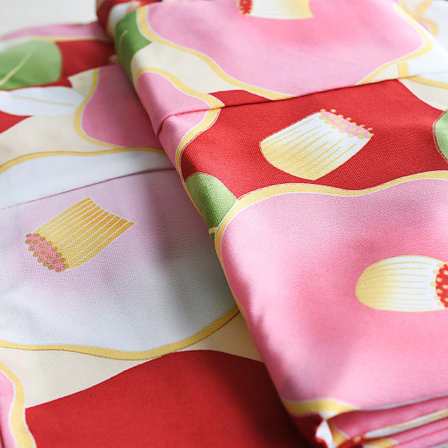 【レンタル】七五三 着物 7歳 女の子 フルセット レンタル【070113】【クリーム/つばき】【花わらべ】七五三 レンタル 7歳/七歳/7才/女児/753 3