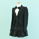 【レンタル】子供服 フォーマル レンタル 女の子【FG0114】【160】【黒/水玉】【LITTLE LEAD】女の子 子供 スーツ レンタル/入学式/卒業式/卒園式/七五三/お呼ばれ/結婚式/冠婚葬祭/お受験服/激安/格安