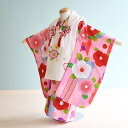 【レンタル】七五三 着物 3歳 女の子 フルセット レンタル【030111】【ピンク・白/花】【花ひめ】七五三 レンタル 3歳/三歳/3才/女児/753/激安/...