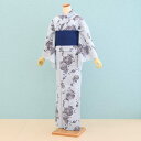 【レンタル】浴衣レンタル ゆかた レディース 女性【YW0042】【水色/菊】30代/40代/50代/60代