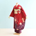 【レンタル】振袖レンタル 成人式 フルセット【FS0035】【赤/花柄・桜】