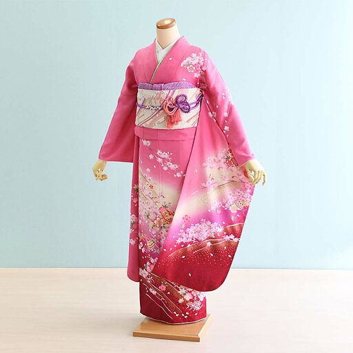 【レンタル】振袖レンタル 成人式 フルセット【FS0098】【ピンク/古典・花・鞠】激安/格安 【レンタル】振袖レンタル 成人式 フルセット【FS0098】【ピンク/古典・花・鞠】激安/格安