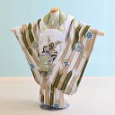【レンタル】七五三 着物 3歳 男の子 被布 フルセット レンタル【3M0018】【若草色・白×若草色・ベージュ/竹・矢羽】【花うさぎ】七五三 レンタル 3歳 男の子/三歳/3才/男児/被布セット/753