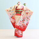 【レンタル】七五三 着物 7歳 女の子 フルセット レンタル【070013】【クリーム/花・蝶】七五三 レンタル 7歳/七歳/7才/女児/753