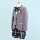 【レンタル】子供服 フォーマル レンタル 女の子【FG0034】【160】【グレー・青/チェック】【DECORA PINKY'S】女の子 子供 スーツ レンタル/入学式/卒業式/卒園式/七五三/お呼ばれ/結婚式/冠婚葬祭/お受験服